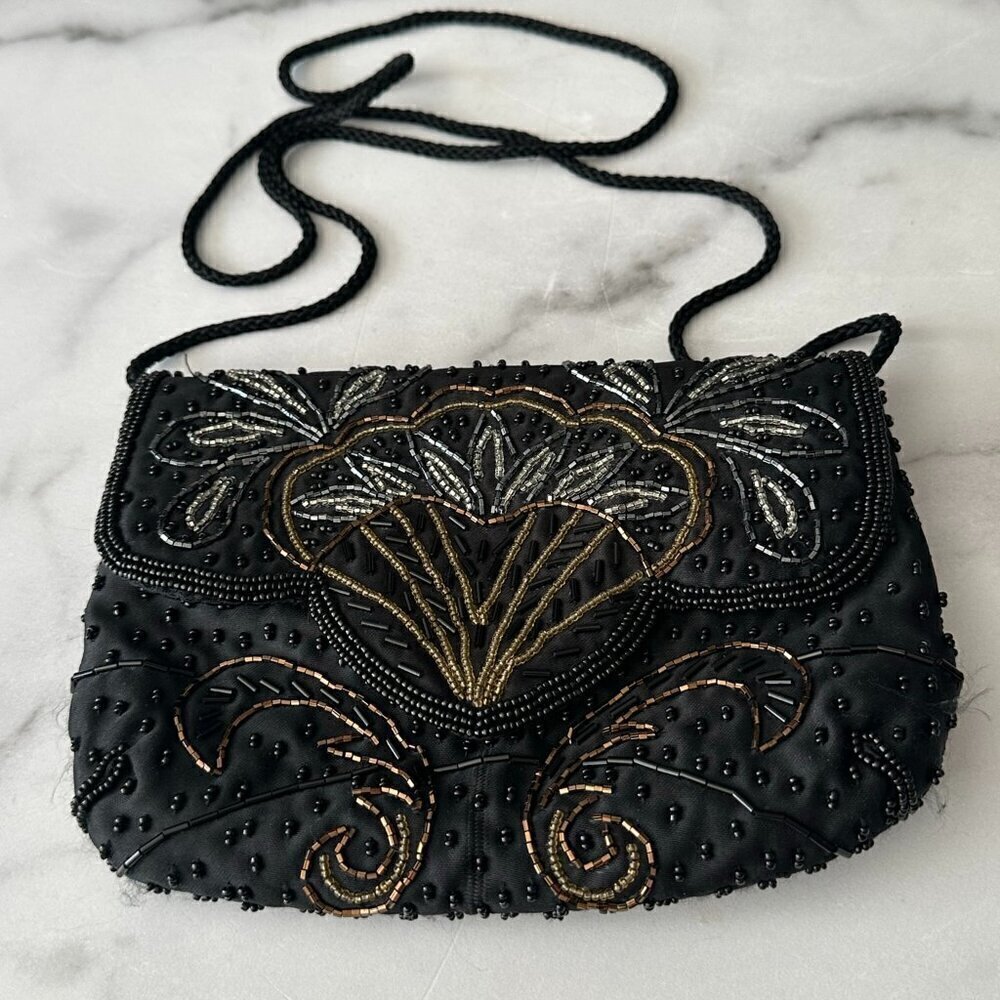 Evening bag Carla Marchi ornate beadingโ - Ruby Lane
